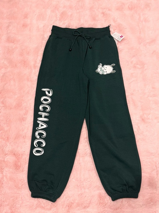 Sanrio Pants - Sanrio Pochacco Dark Green Sweatpants